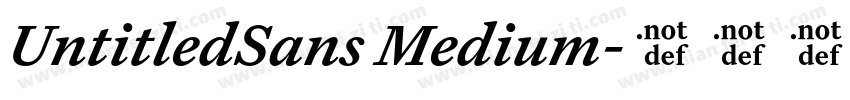 UntitledSans Medium字体转换